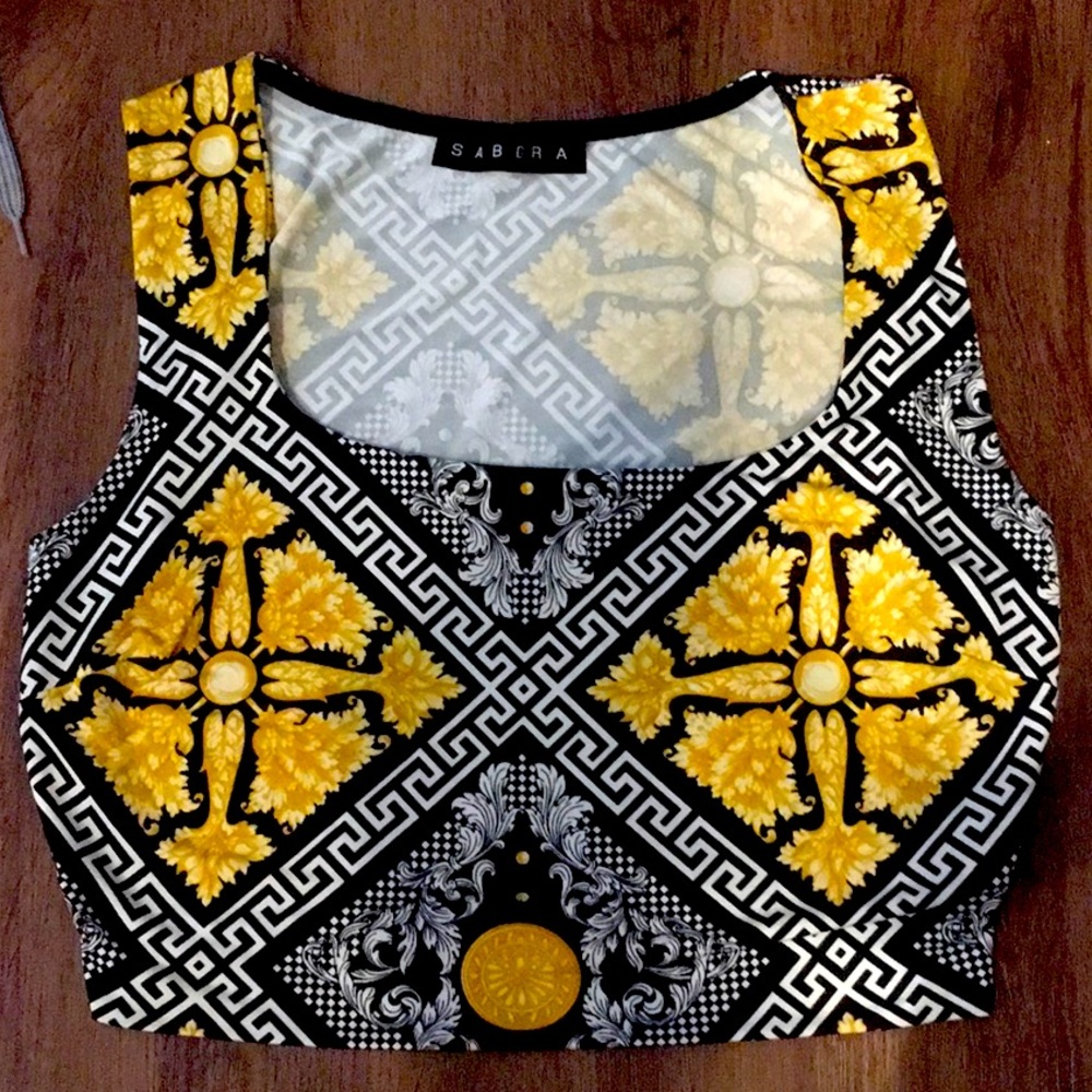 Trendy Gold and Black Tank